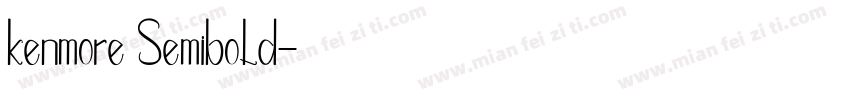 kenmore Semibold字体转换